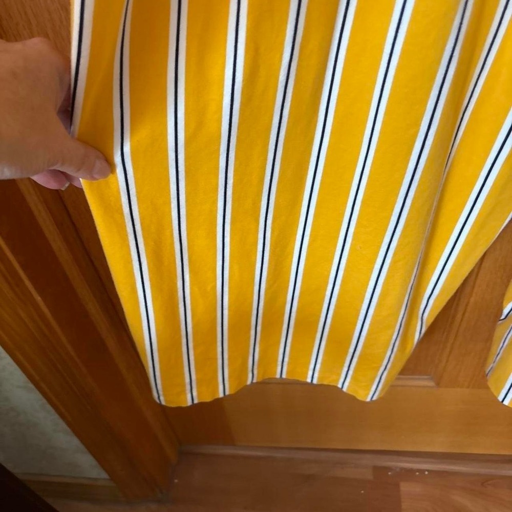Tommy Hilfiger Yellow Capri jumpsuit with white and black vertical stripes XXL - Picture 3 of 5